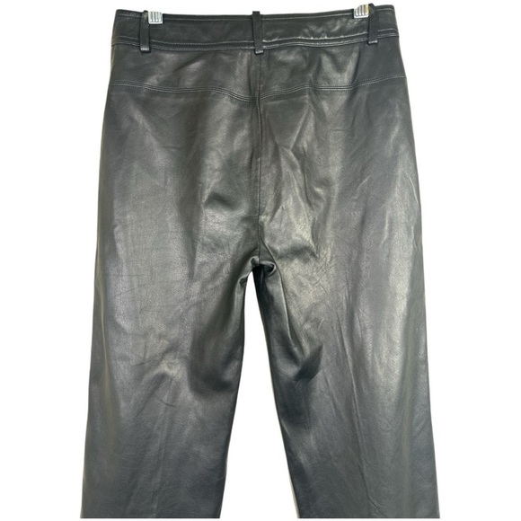 Helmut Lang Black Straight Leg Lamb Leather Pants Women’s Size 0 - Picture 10 of 12